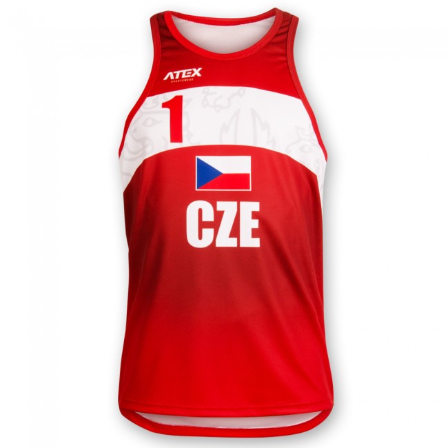 Beach volleyball jersey PŘEMEK, red