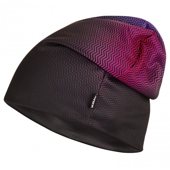 Reversible beanie ZIGZAG pink