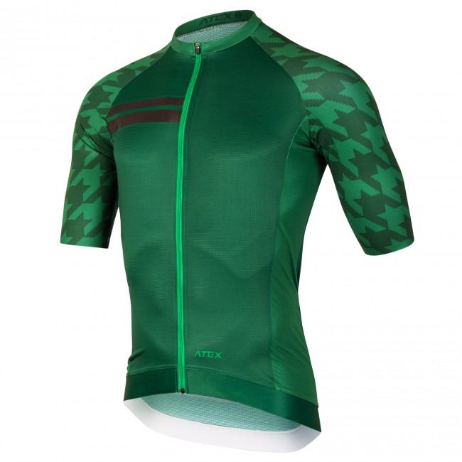 Cycling jersey GRVL, short sleeves, green