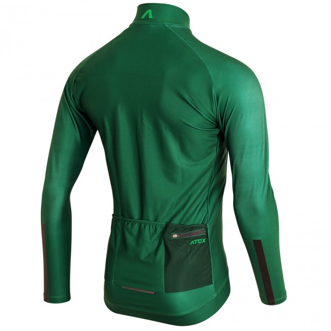 Cycling jersey GRVL, long sleeves, green