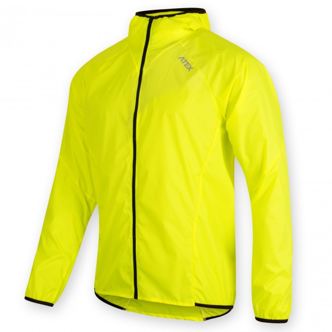 Ultralight raincoat SAM with hood, yellow 