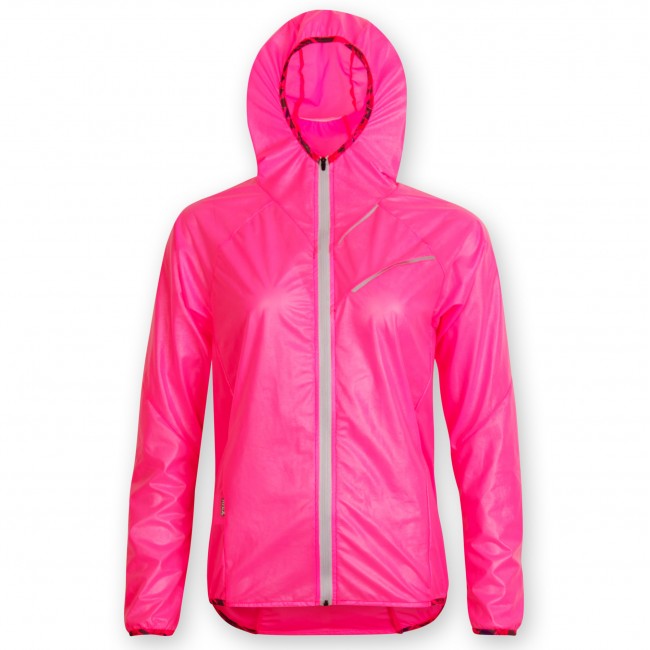 Women's ultralight raincoat MEI with hood, pink 