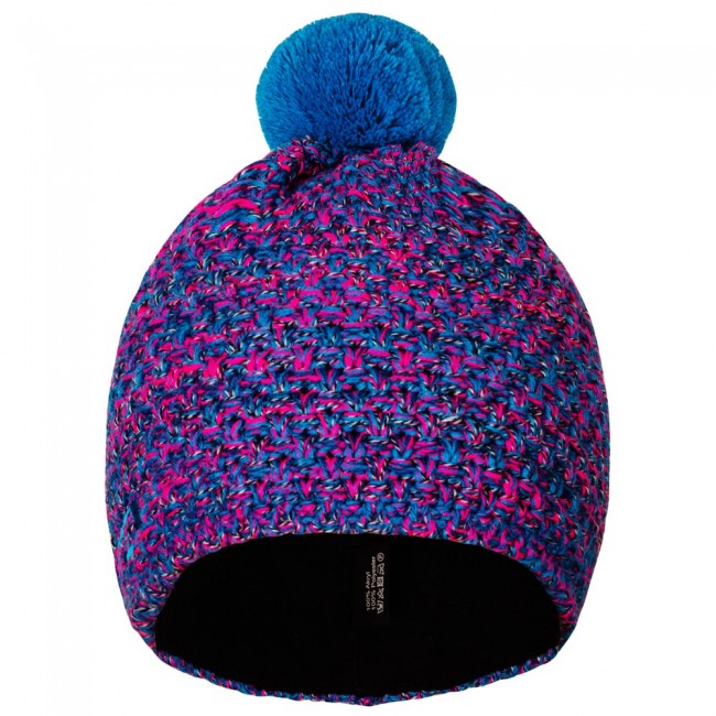 Knitted hat KNIT turquoise-pink melange