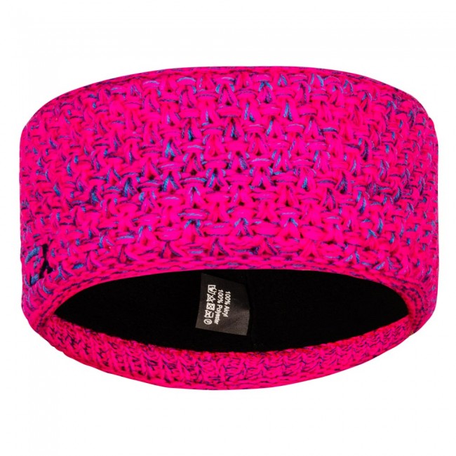 Knitted headband KNIT neon-pink-melange