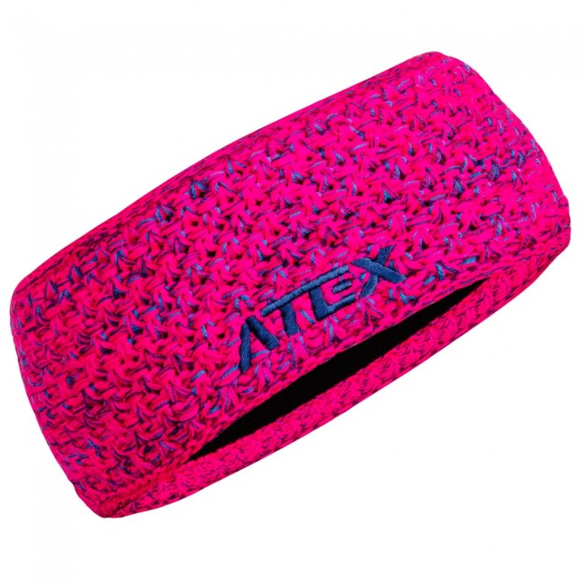 Knitted headband KNIT neon-pink-melange