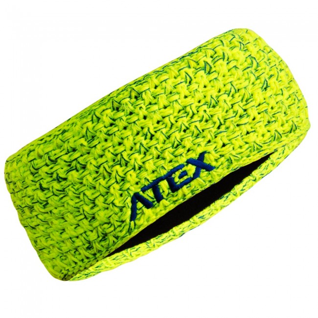 Knitted headband KNIT neon-yellow-melange