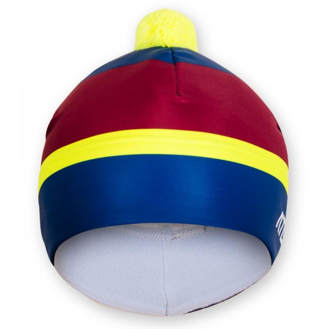 Two-layer bobble hat STRIPES 3