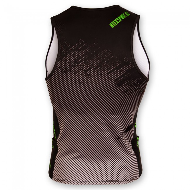 Triathlon top TAVIS RUSTY with side pockets, green