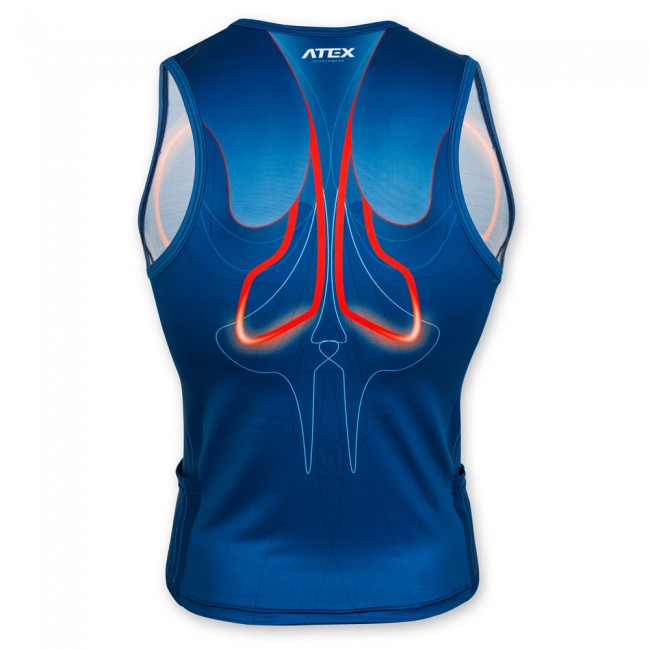 Triathlon top BIATEX BLUE with back pocket