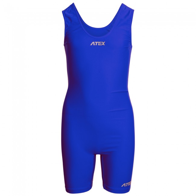 Men's wrestling jersey WES blue, kids