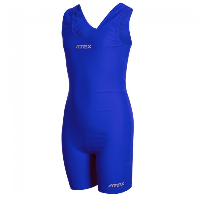 Men's wrestling jersey WES blue, kids