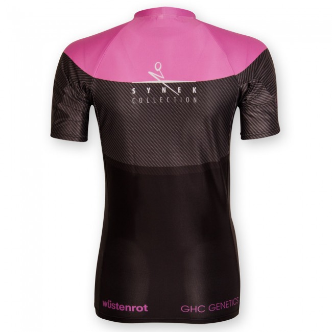 Close-fitting jersey SYNEK PINK with short sleeves
