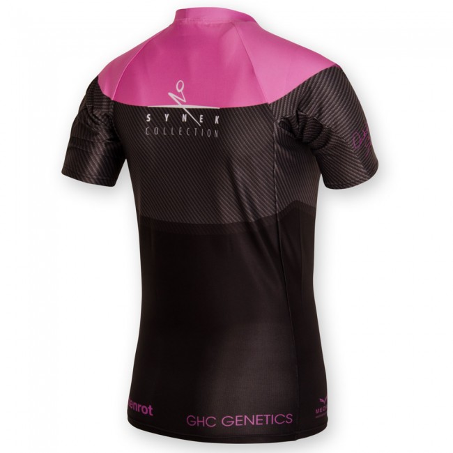 Close-fitting jersey SYNEK PINK with short sleeves