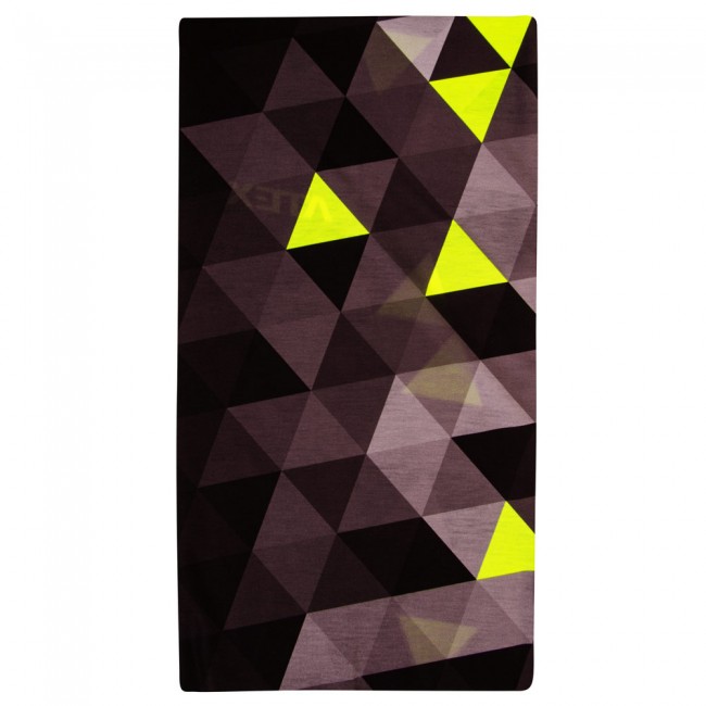 Universal thin scarf GRID Grey/Fluo