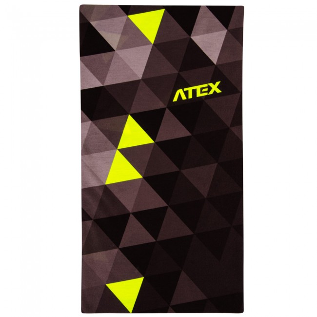 Universal thin scarf GRID Grey/Fluo