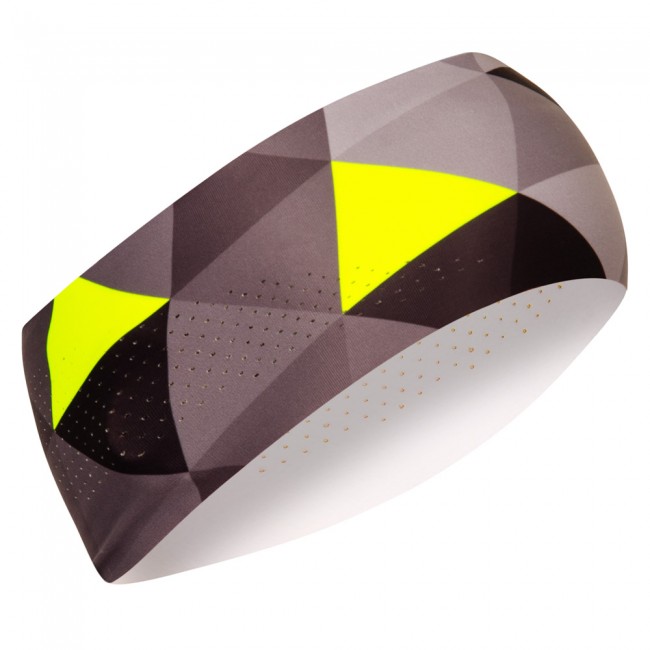 Running headband GRID grey-fluo