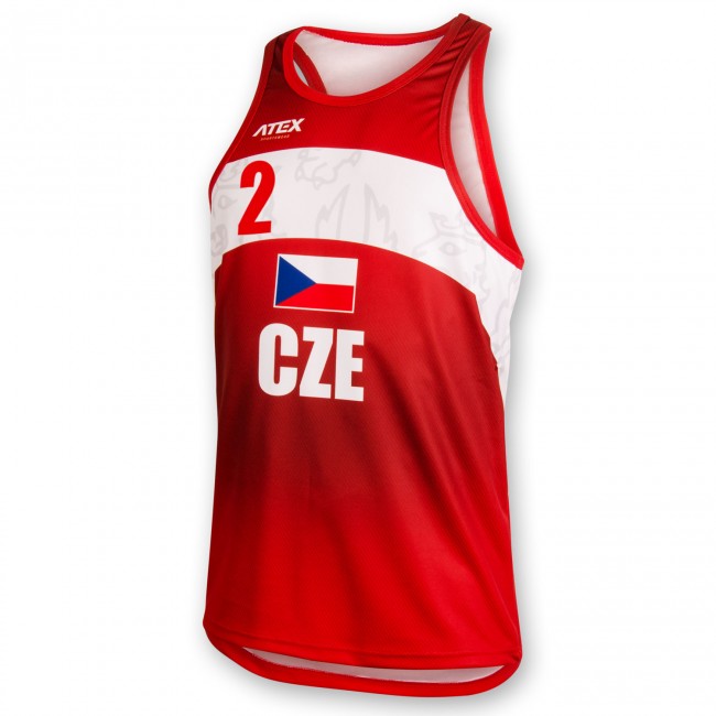 Beach volleyball jersey PŘEMEK, red #2