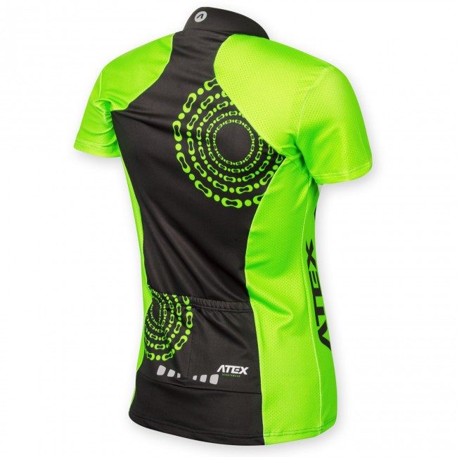 Women's cycling jersey RING green-grey