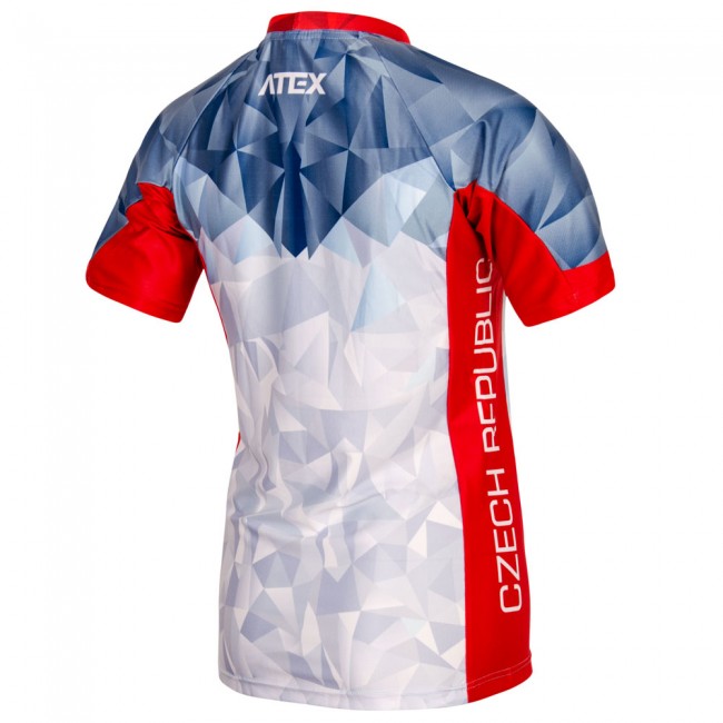 Women's athletic jersey with short sleeves