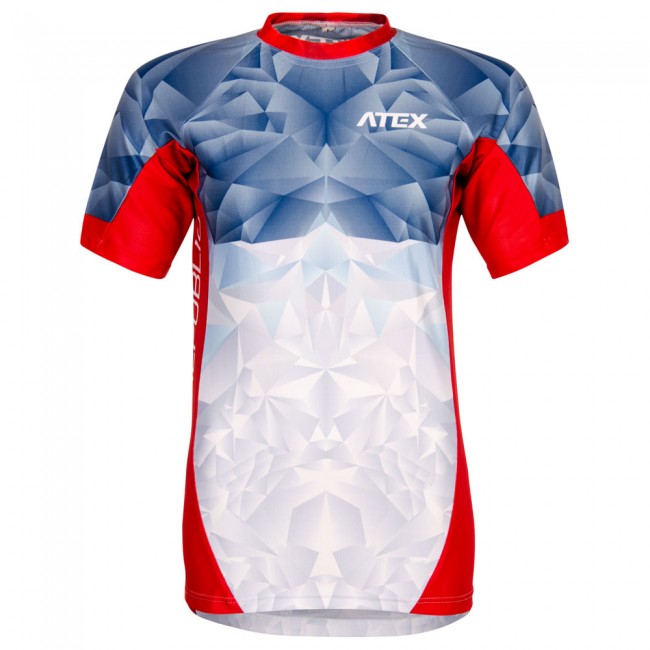 Women's athletic jersey with short sleeves