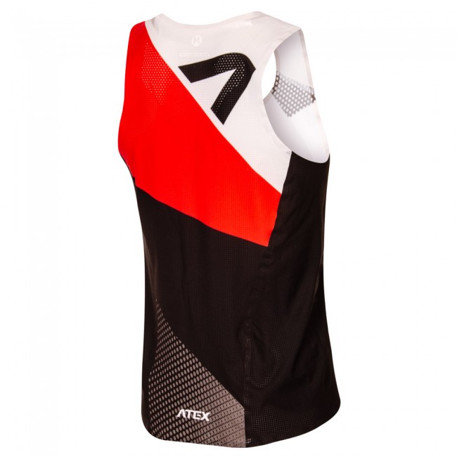 Sports jersey REVOLT RED, seamlessly heat bonded