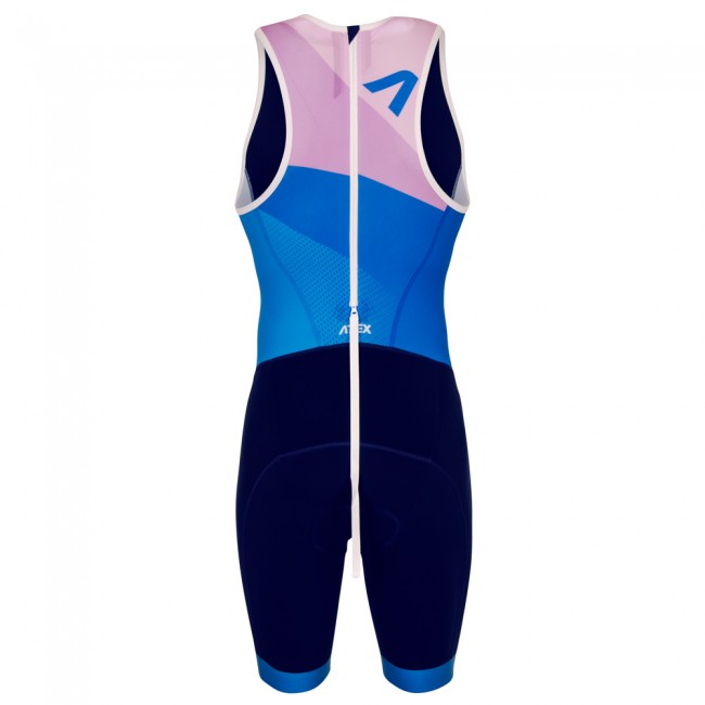 Men's triathlon suit REVOLT blue-purple