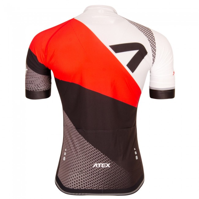 Cycling jersey REVOLT RED, seamlessly heat bonded