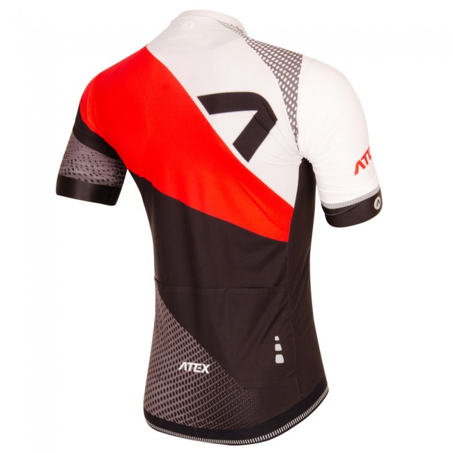 Cycling jersey REVOLT RED, seamlessly heat bonded