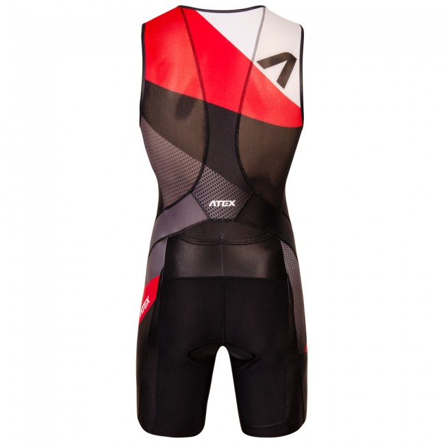 Triathlon suit REVOLT RED with front zip