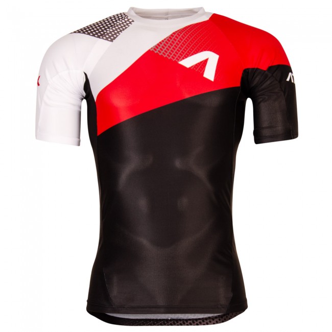 Close-fitting jersey REVOLT RED with short sleeves