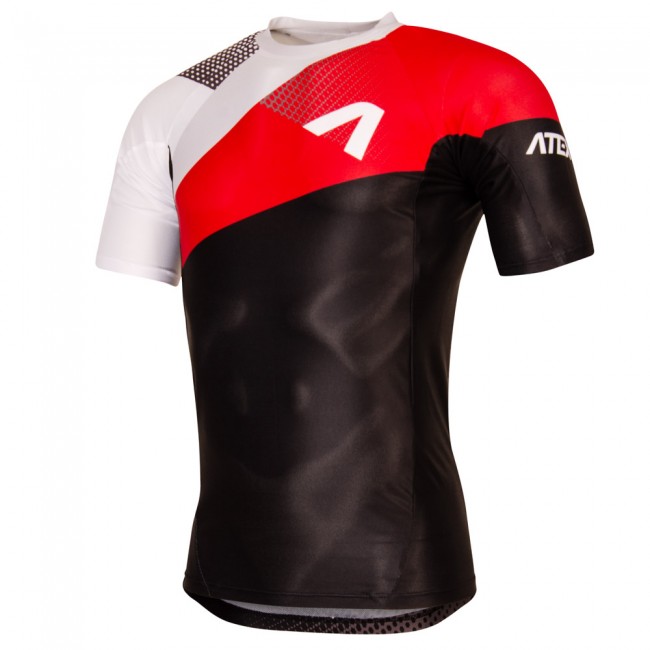 Close-fitting jersey REVOLT RED with short sleeves