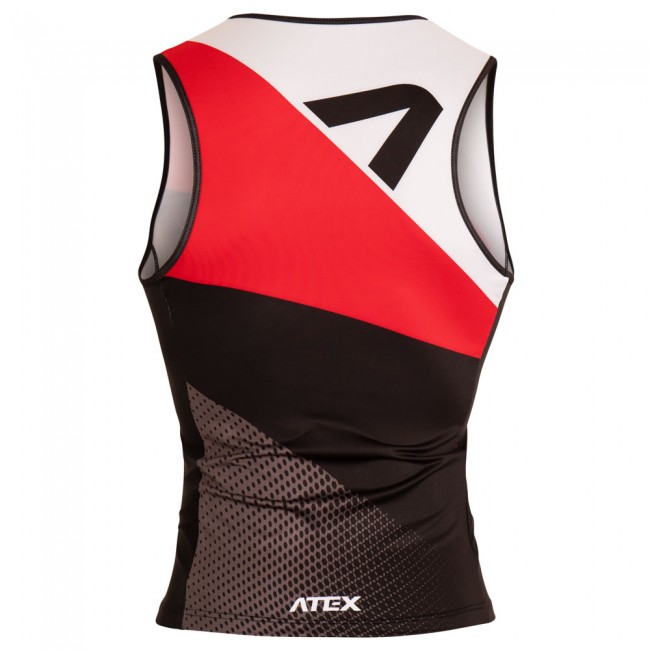 Triathlon top REVOLT RED with back pocket