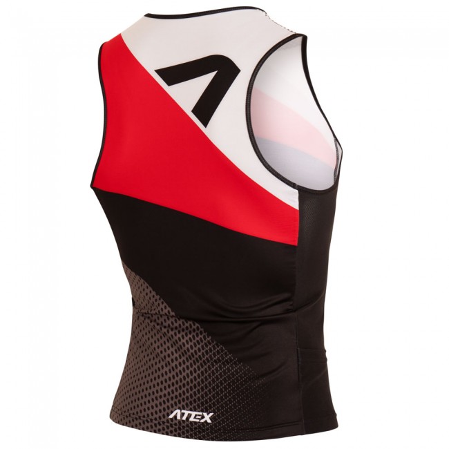 Triathlon top REVOLT RED with back pocket