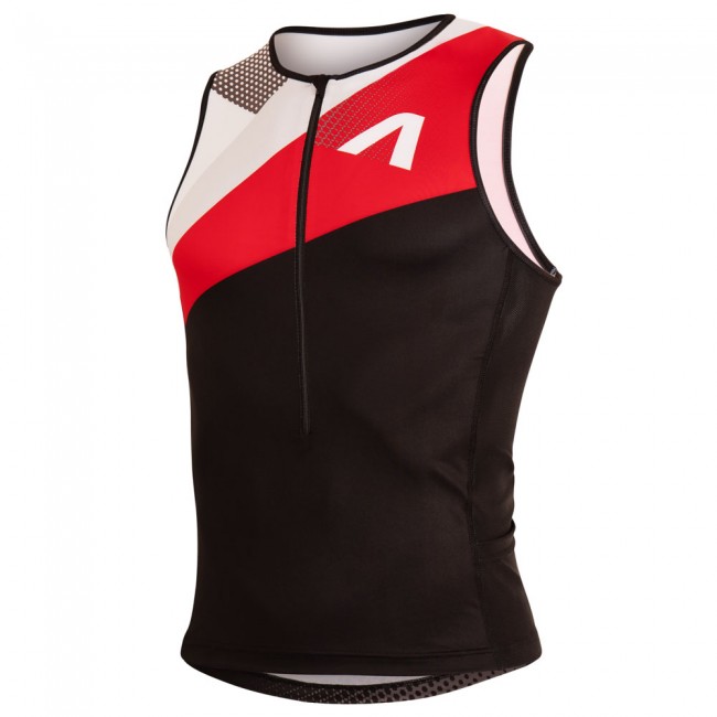 Triathlon top REVOLT RED with back pocket